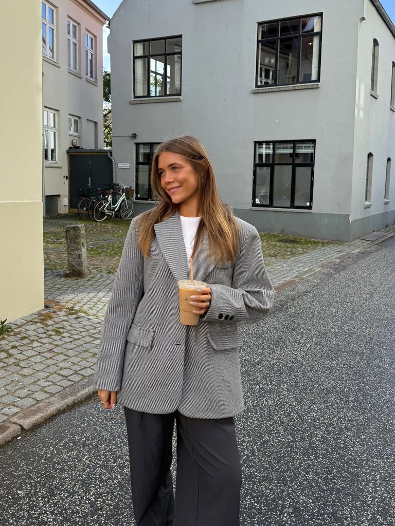elnora blazer - black/white