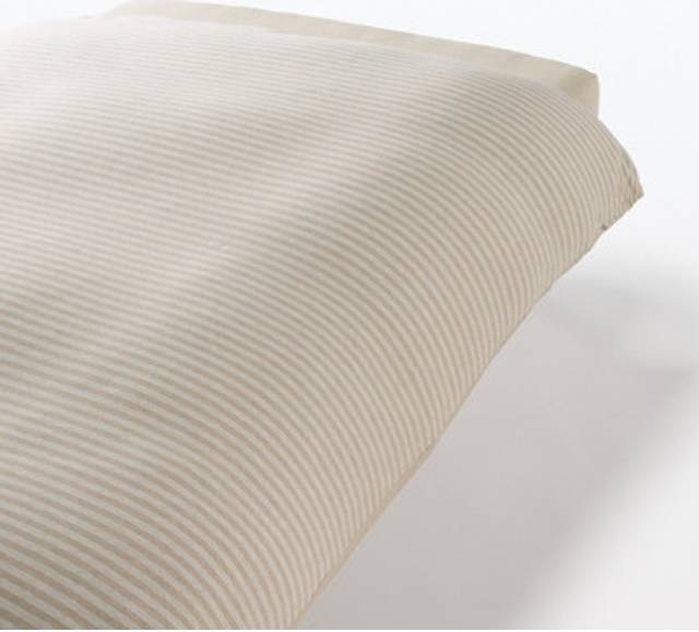 Muji Cotton Jersey Duvet Cover Single Heather Navy Stripe Dynebetræk Blå