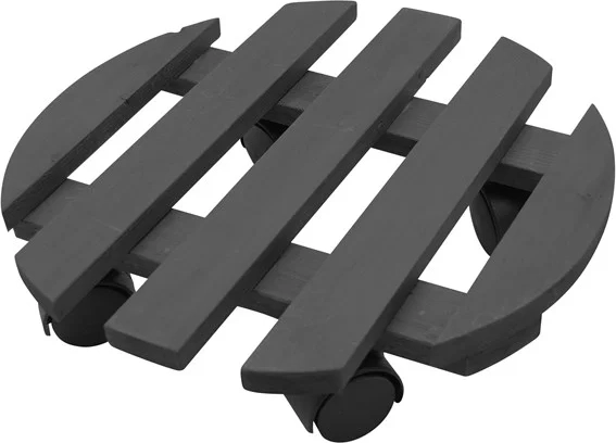 krukkevogn sort træ ø30 cm