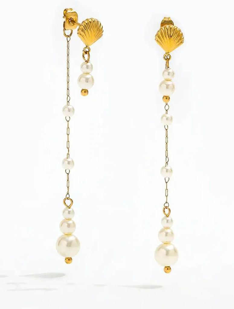 muun studios elva pearl earrings - 18k gold plated