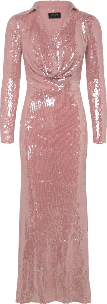 lorel sequin mesh midi dress - midi kjoler