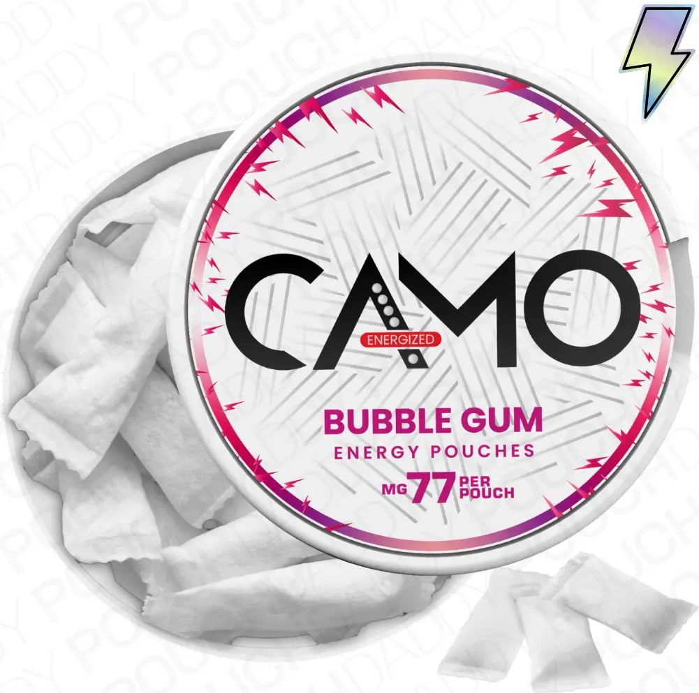camo bubble gum energy pouches