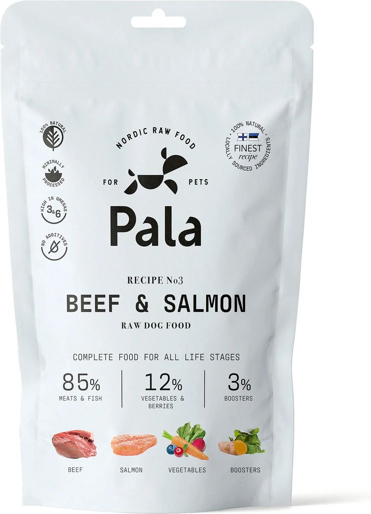 Pala Raw Dog Food Beef & Salmon, 100g