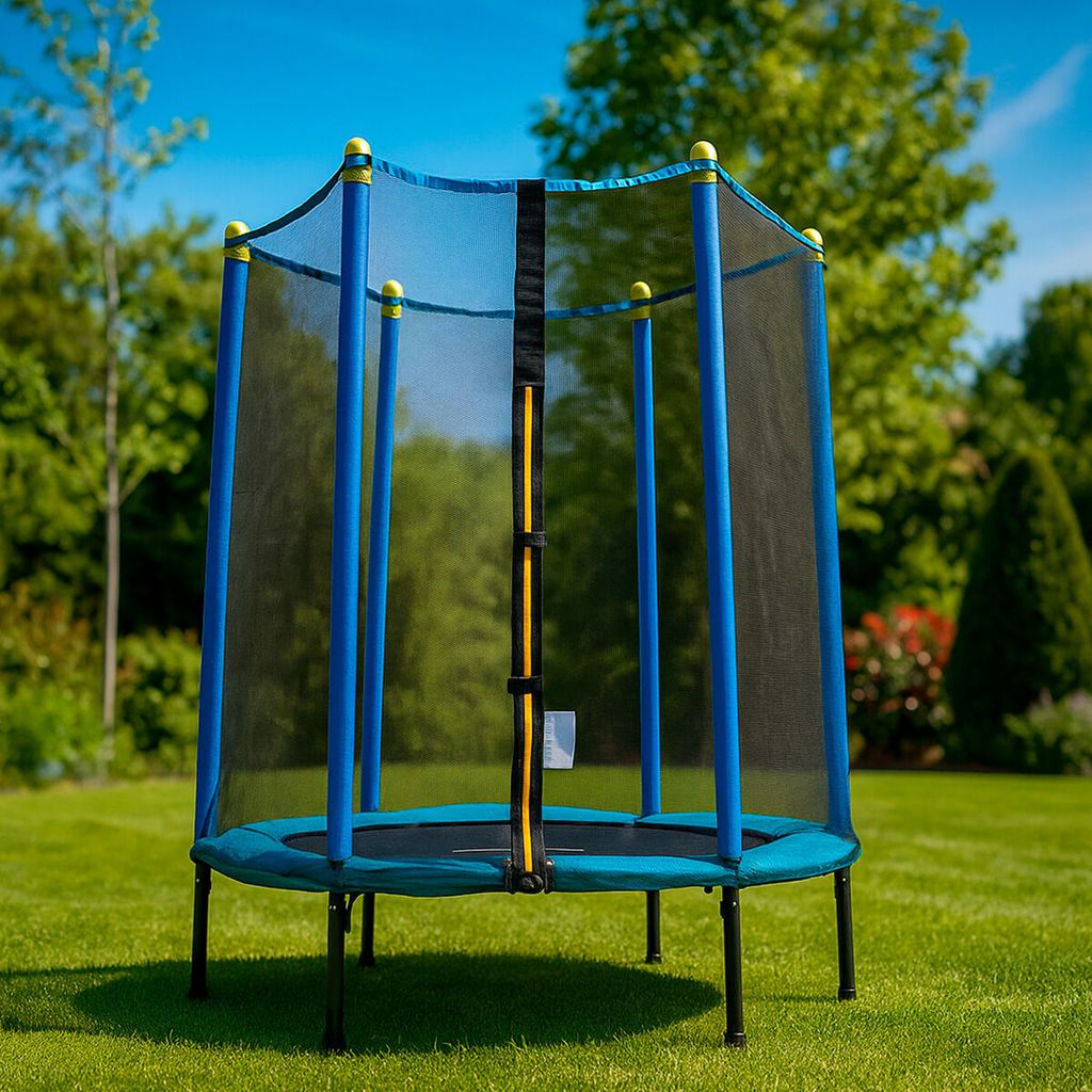 InnovaGoods JumpSafe Børne Trampolin Med Sikkerhedsindhegning