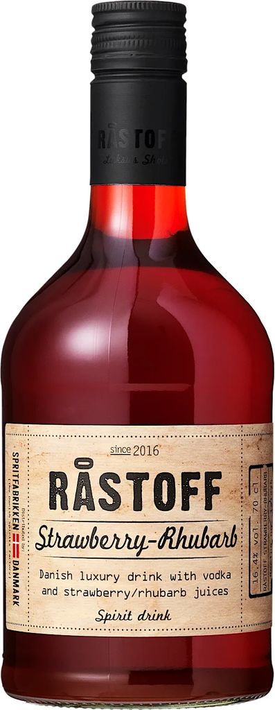shots m. jordbær- og rabarber