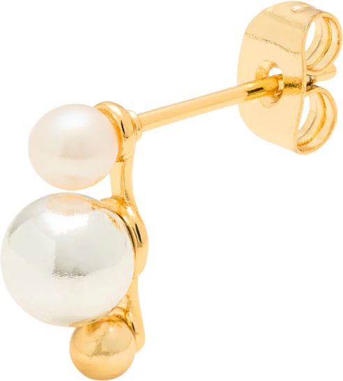 bouquet drip silver ørering 1 stk - forgyldt