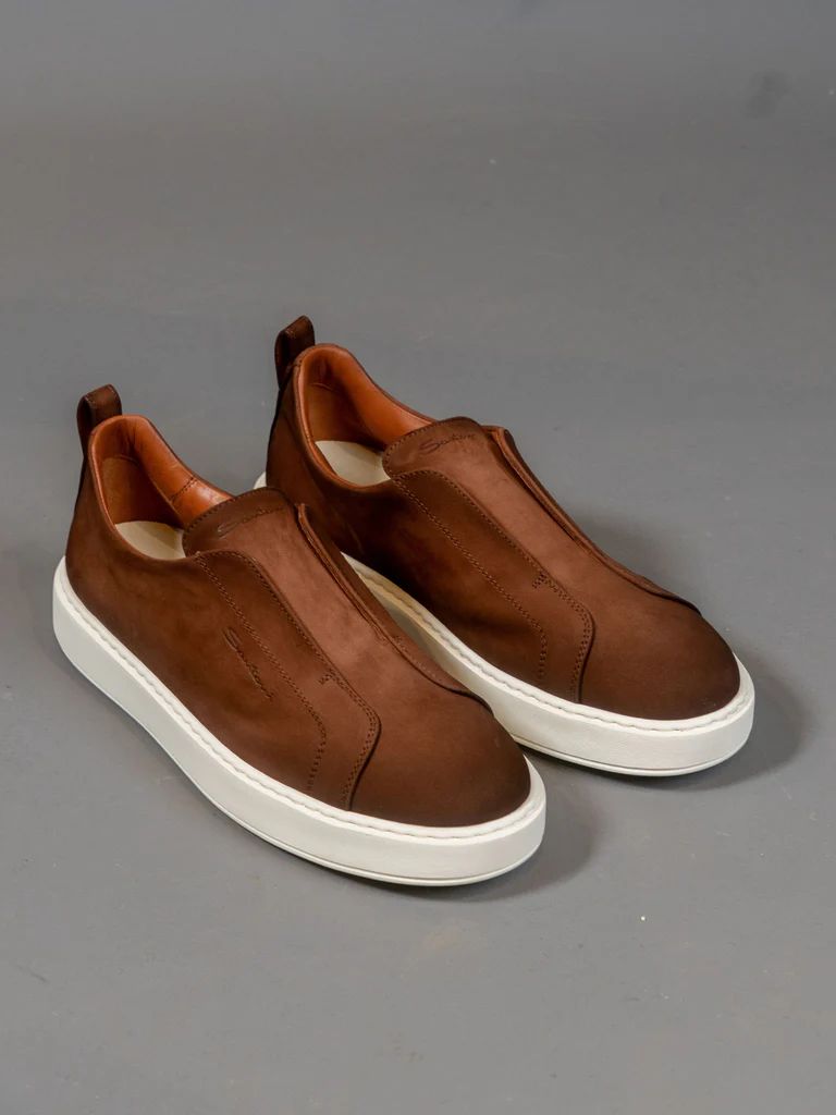 victory nubuck slip-on sneakers - brun