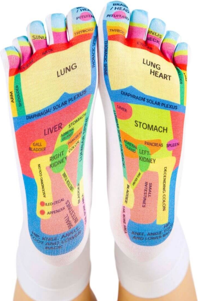 Zoneterapi Tå-Sokker TOETOE Reflexology, Str. 36-43