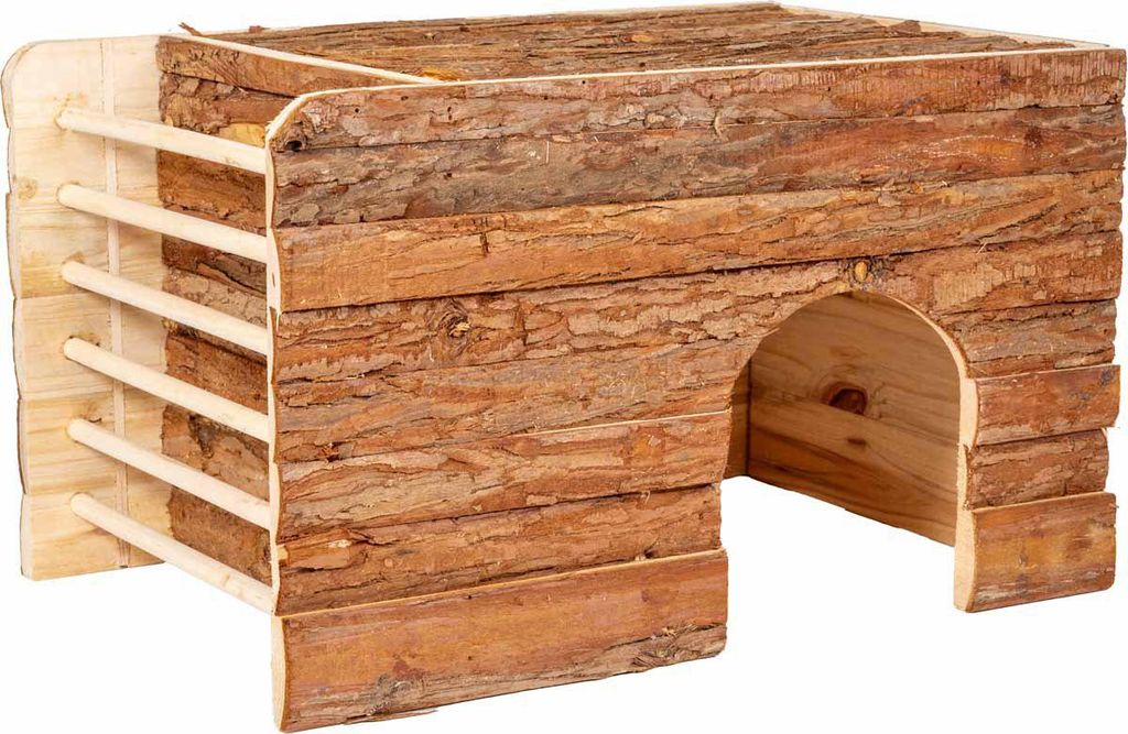 Træhus og høhæk i ét Naturtræ med bark