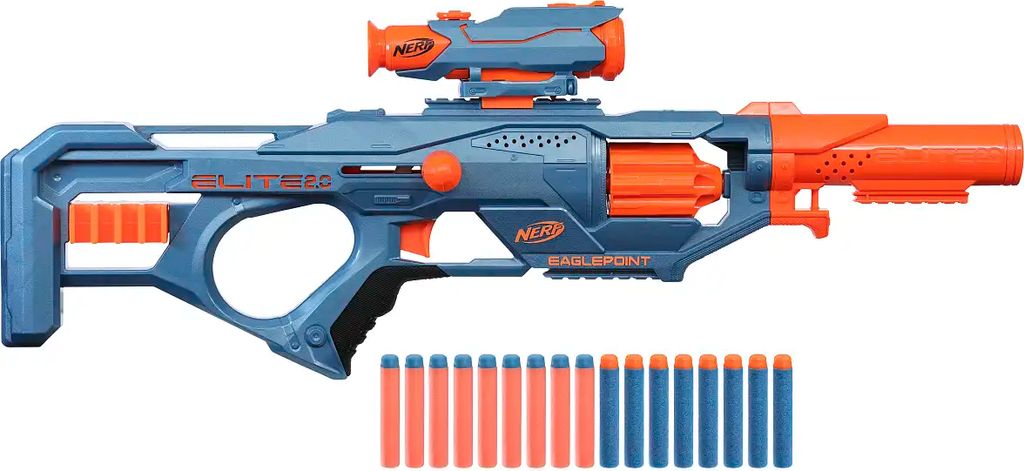 Nerf Elite 2.0 Blaster Eaglepoint RD 8 Skumpistol med Skumpatroner (8år+)