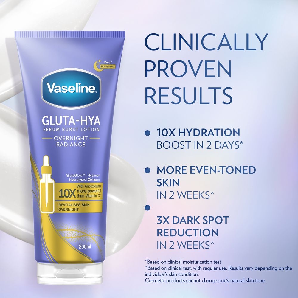 vaseline gluta-hya overnight radiance kropsserum