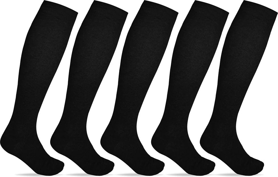 minfot støttestrømper bambus sort 5-pack