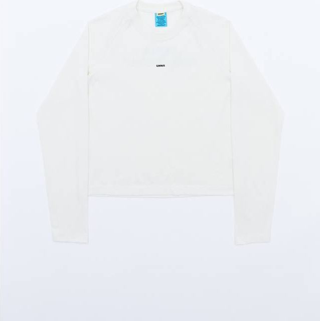 UNNA Smiles Club Tee LS W - Vanilla White