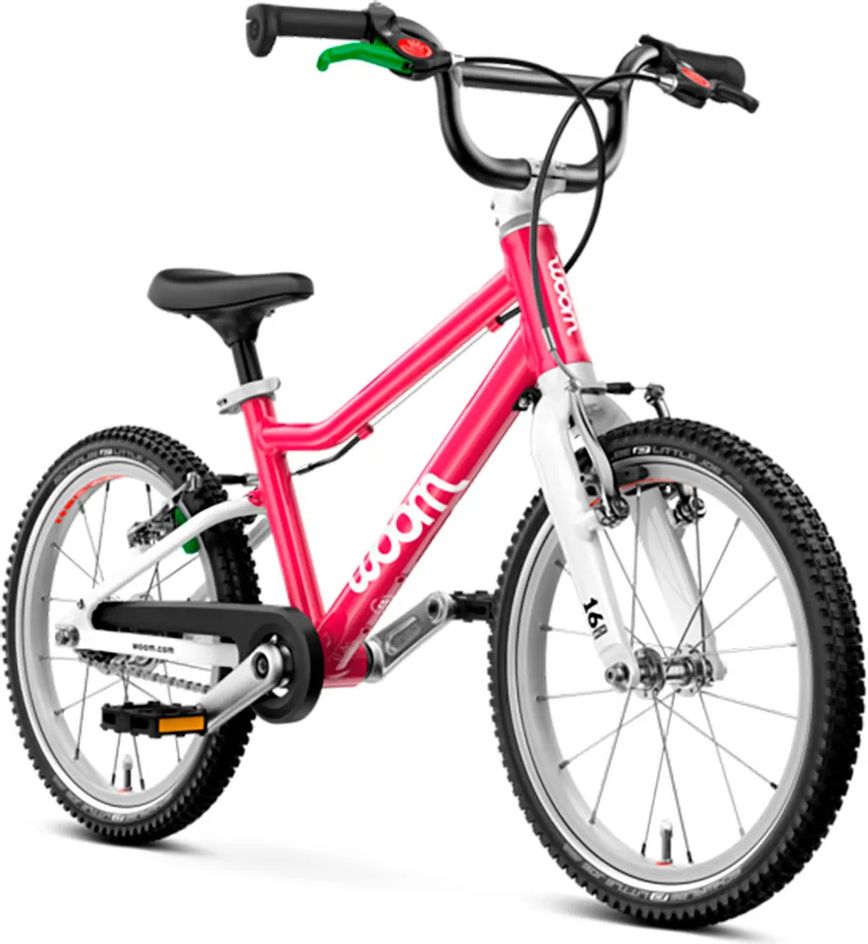 woom go 3 - barncykel - 16 tum - 4 – 6 år - hot pink