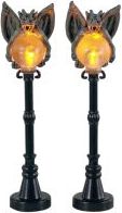 Lemax Spooky Town Accessory Set of 2 Lamp Post