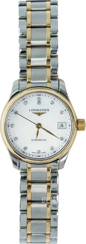 Longines Master Dameur L2.128.5.87.7 Hvid Gul Gul Guldtonet Stål