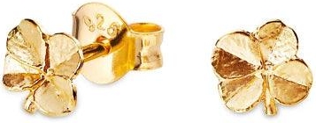 Flora Danica Jewellery Large Four-Leaf Clover Earrings - Gold