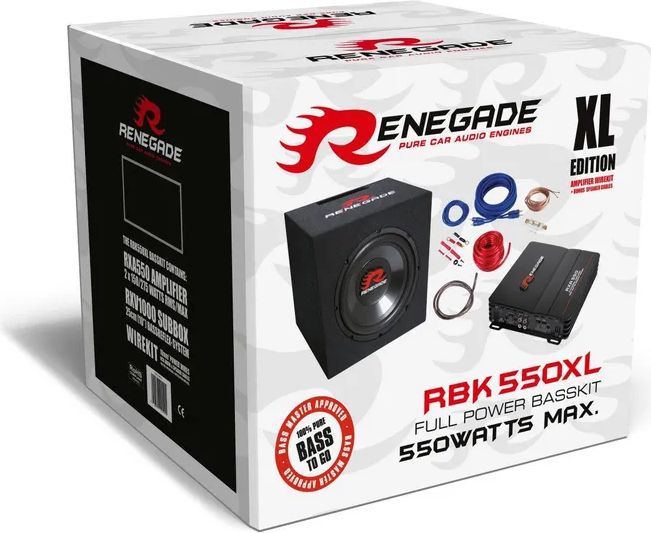 Renegade RBK550XL 10 Bassæt 2-Kanals Forstærker Installationssæt