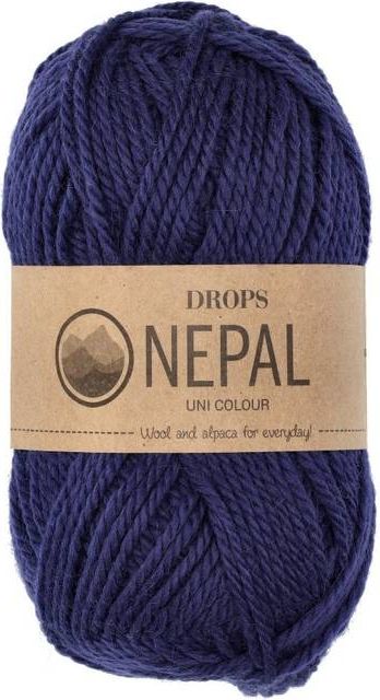 Drops Design Nepal Uni Colour Navy Blue 75m