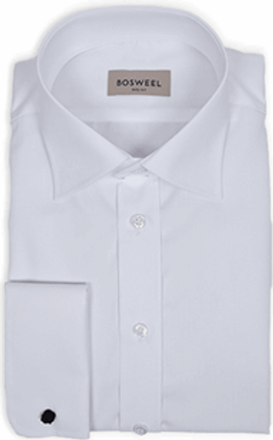 Bosweel Skjorte M Dobbelt Manchett Classic Fit - Hvid