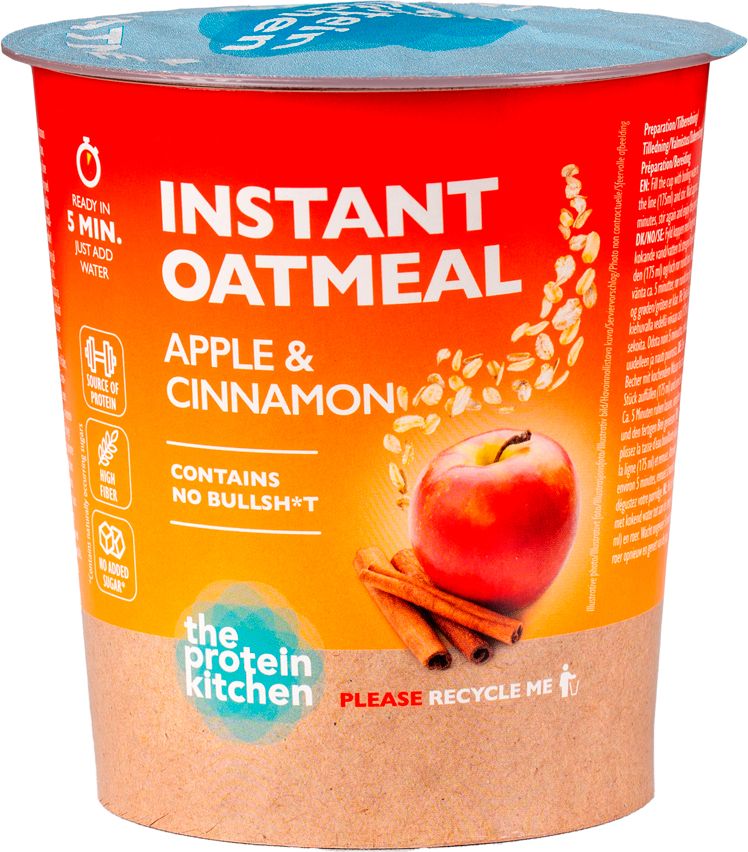 The Protein Kitchen Instant Oatmeal Apple Cinnamon 60g