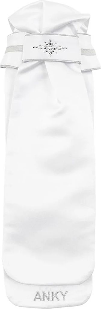 anky plastron stock tie stone deluxe white/silver m