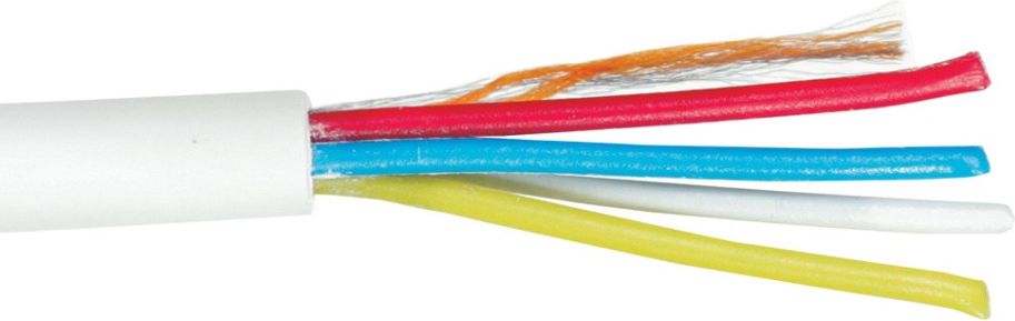 100 meter Nexans telefonledning PTK, 6x0,6 mm²
