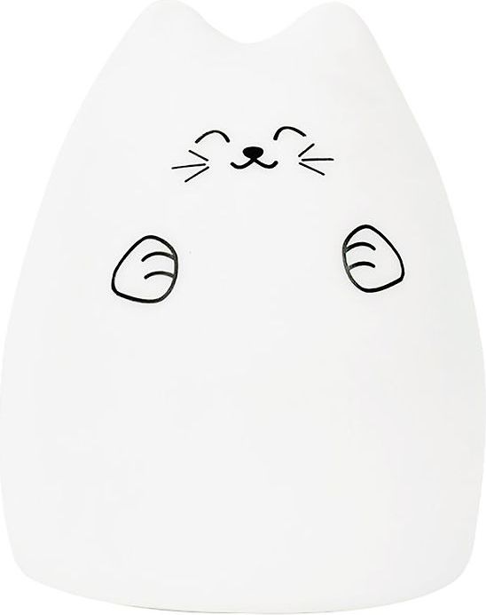 rabbit & friends lampe - 15x11 cm - kat - hvid