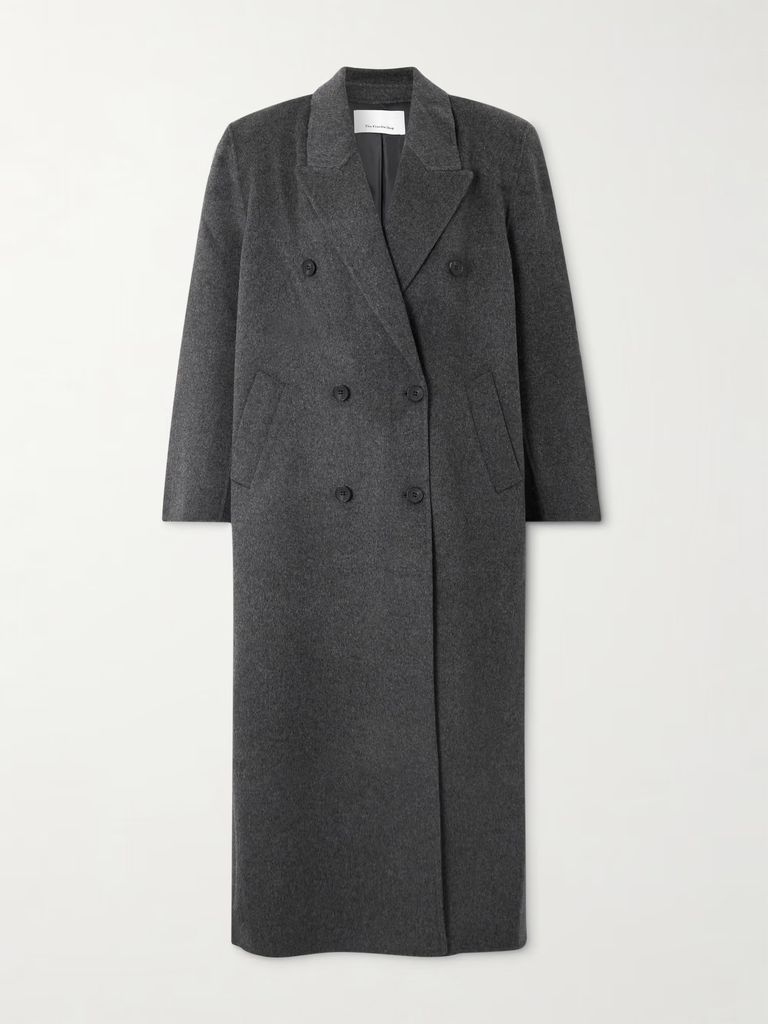 gaia double-breasted wool-blend coat