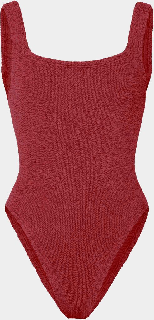 square neck swim - metallic chestnut