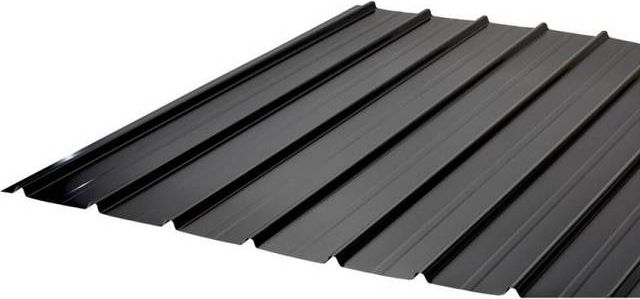 rias trapezplade stål sort 2000x906x0,4 mm
