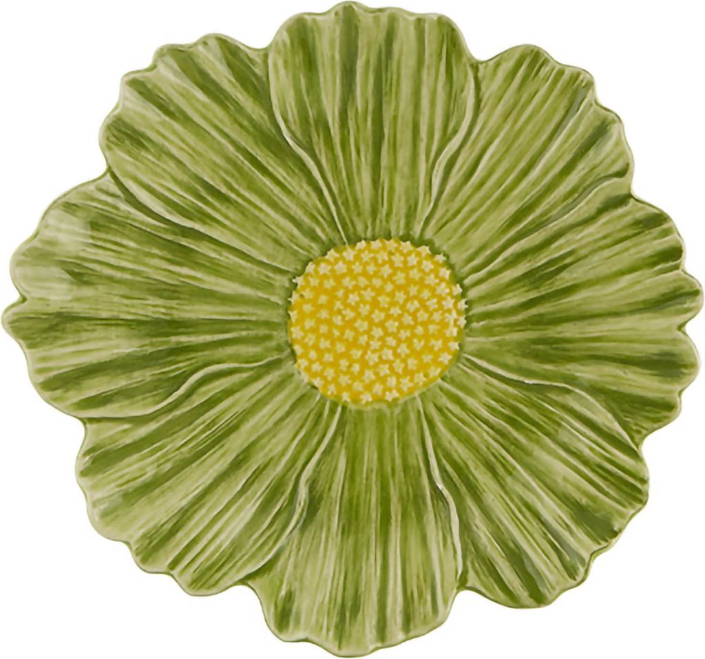 Bordallo Pinheiro Maria Flor Cosmos in Green Dessert Plate