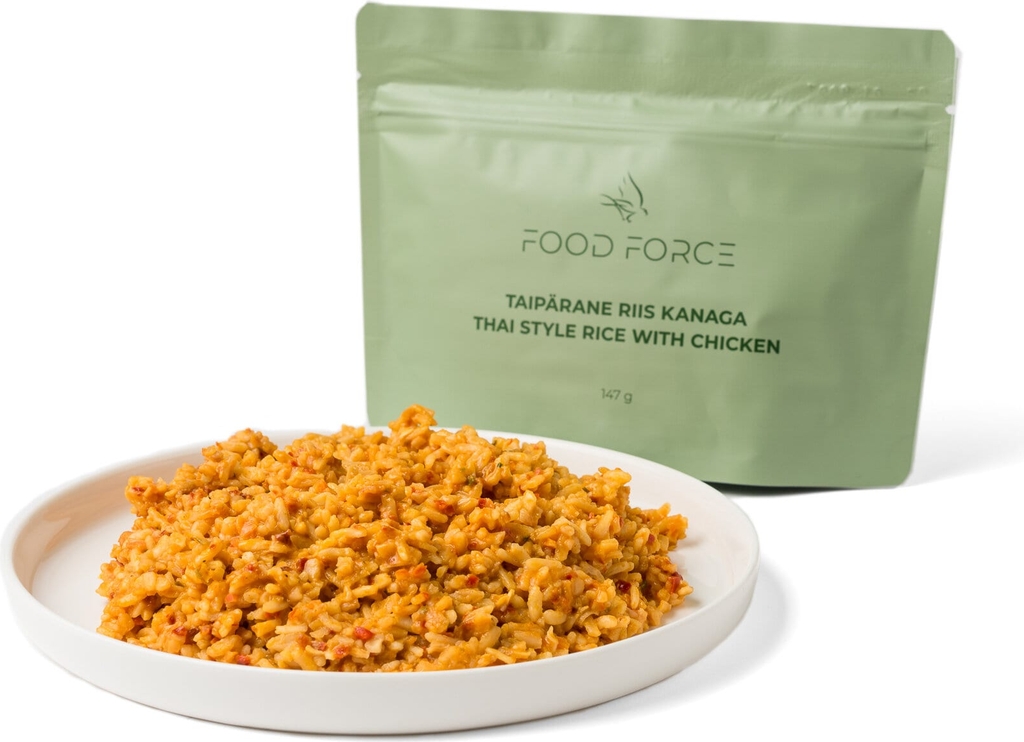 food force | thai style ris med kylling | frysetørret mad | 147g
