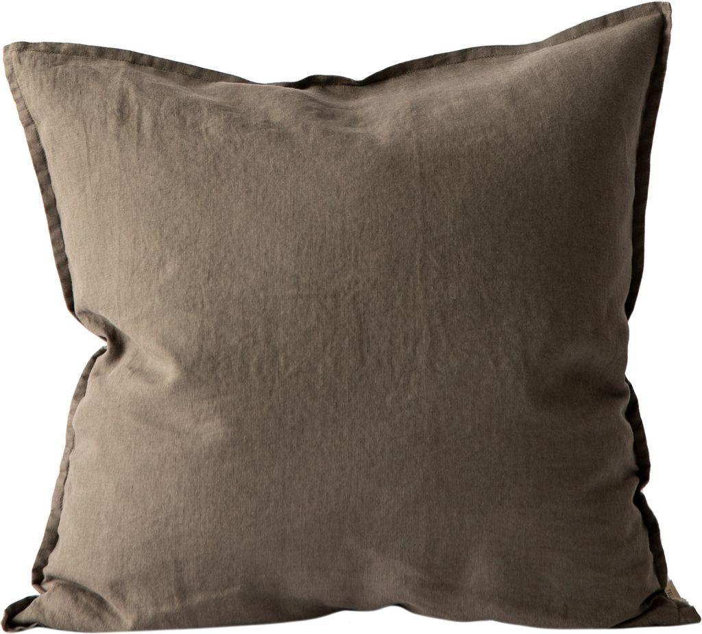 washed linen pudebetræk 50x50 cm, taupe