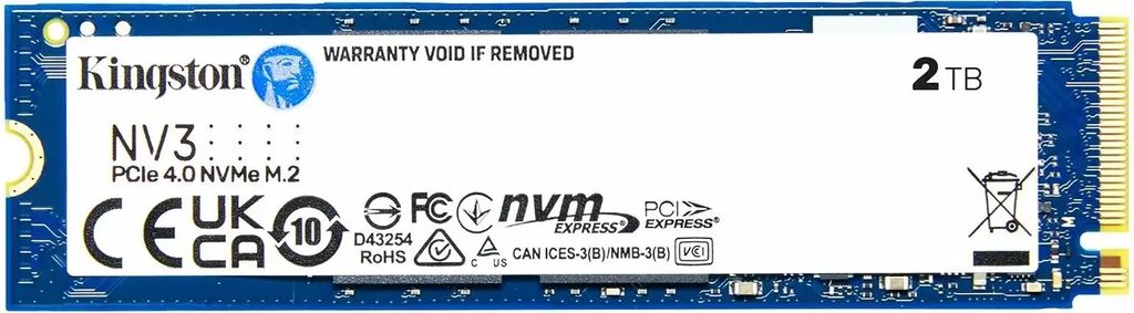 Kingston NV3 PCIe 4.0 NVMe 2 Tt M.2 SSD harddisk