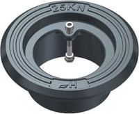 Duco 110 mm rrbrndkarm uden rist/dksel, rund, GG