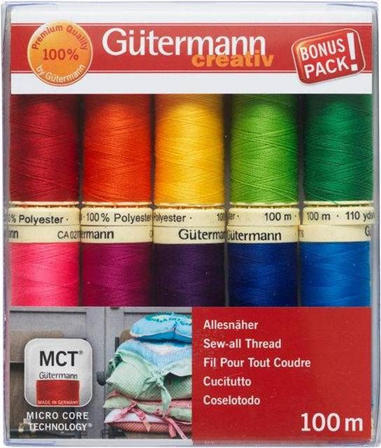 Gutermann Güt. sytråd poly.10x100m Brgt