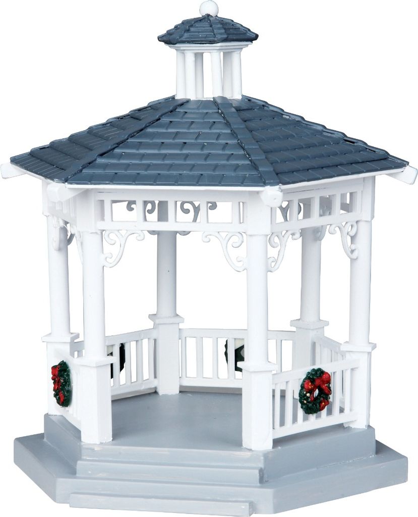 Lemax Plastic Gazebo with Decorations