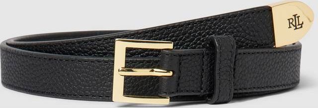 Lauren Ralph Lauren Pebbled Leather-Lrl Cap 20-Blt - Black