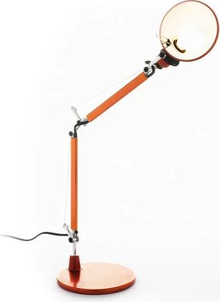 Artemide Tolomeo Micro Anodiseret Stål Orange Bordlampe 73cm