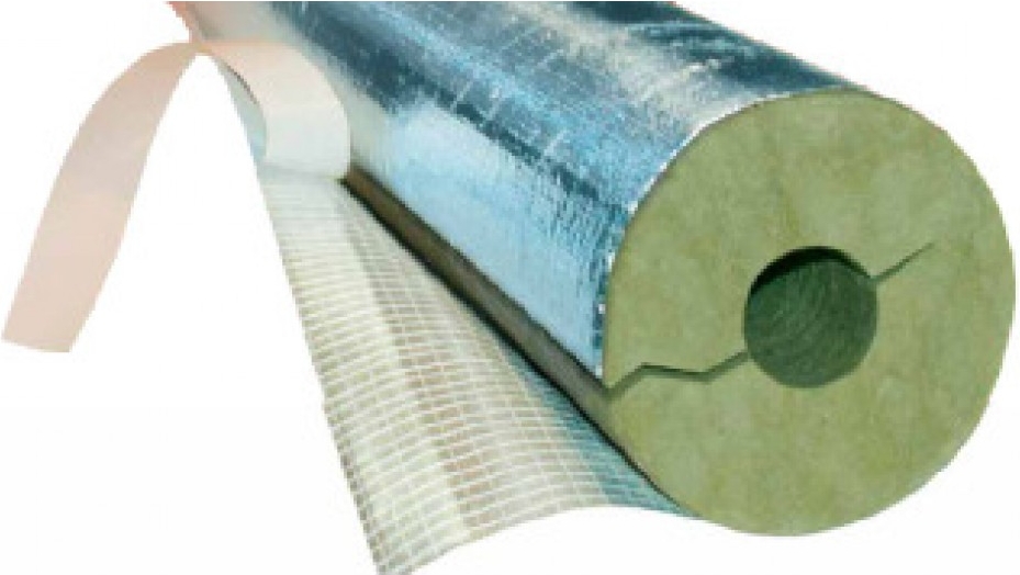 Rockwool Univ.rørskål 89x30mm m/alutape