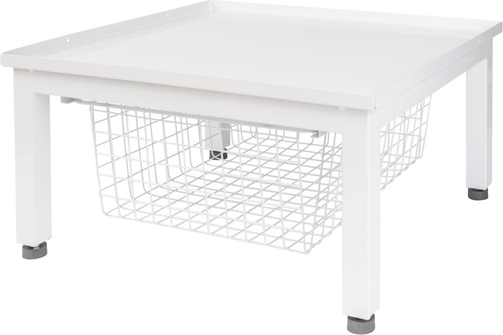 nordic quality vaskemaskine/tørretumbler sokkel med kurv - 62x56x30cm - hvid