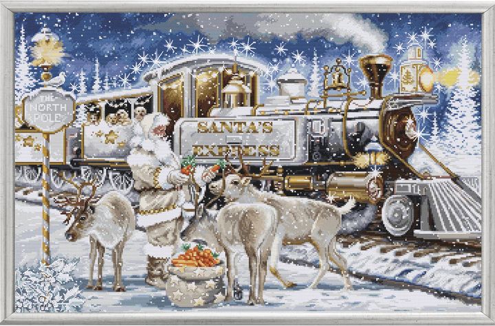 Broderikit Billede Juleekspress