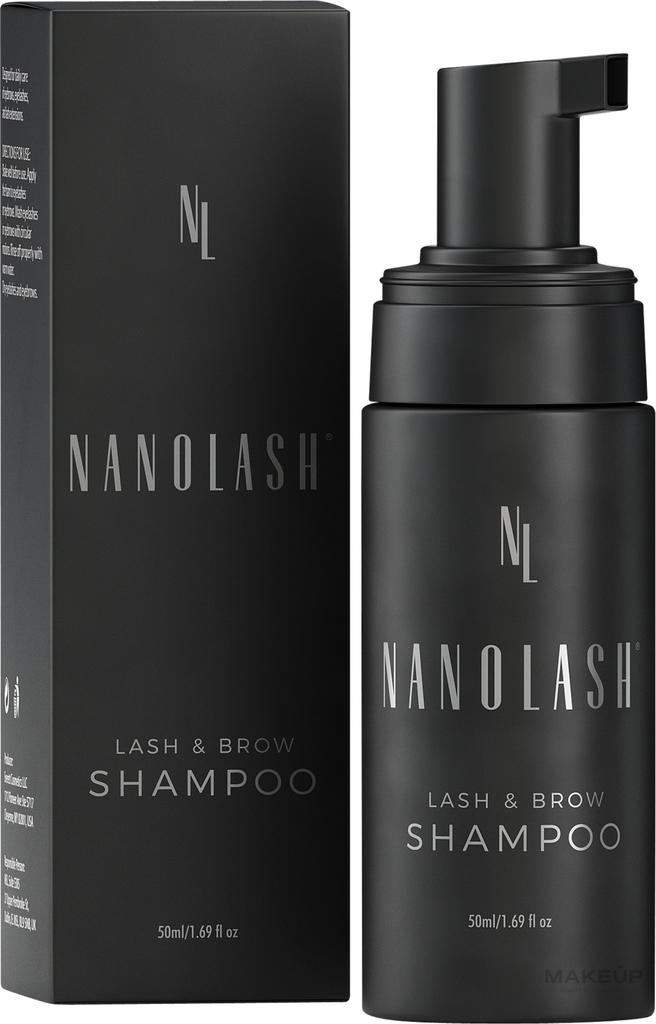 Øjenvipper og øjenbryn shampoo Nanolash 50 ml -  øjenvippe extension shampoo, renseshampoo til øjenvipper og øjenbryn, mousse til øjenvipper, øjenbryn