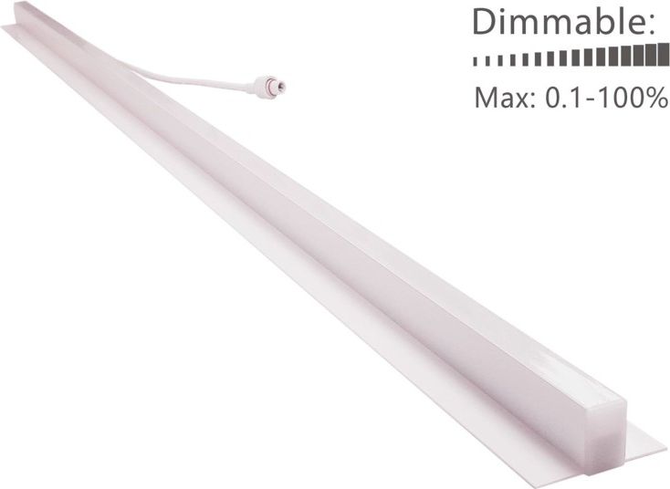 LED Troldtekt Lysskinne 120 cm. 24V 35W i 4000K Dæmpbar Ra90