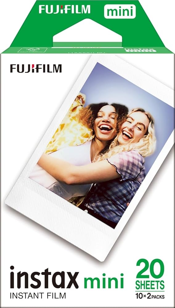 instax fujifilm mini instant film, white, 2 x 10 sheets (20 sheets)