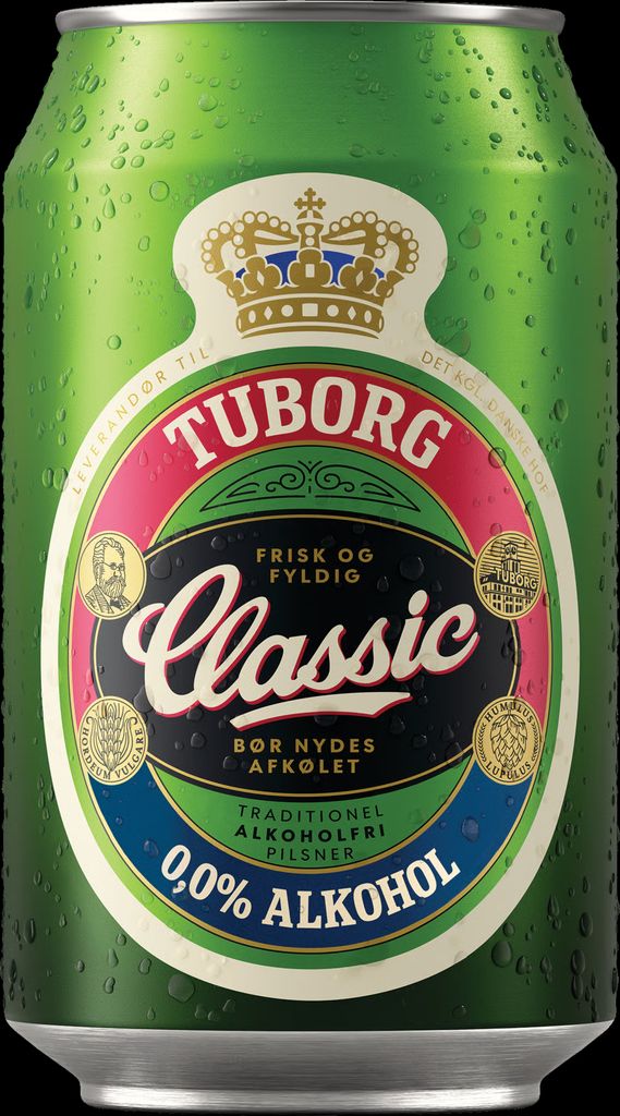 tuborg classic pilsner - 4,6% øl, 24x33cl dåse