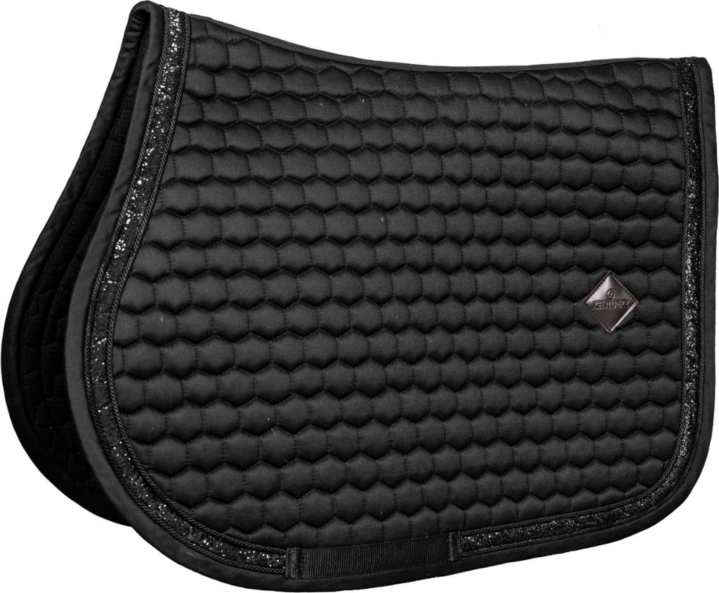 springunderlag med glitterkant black f