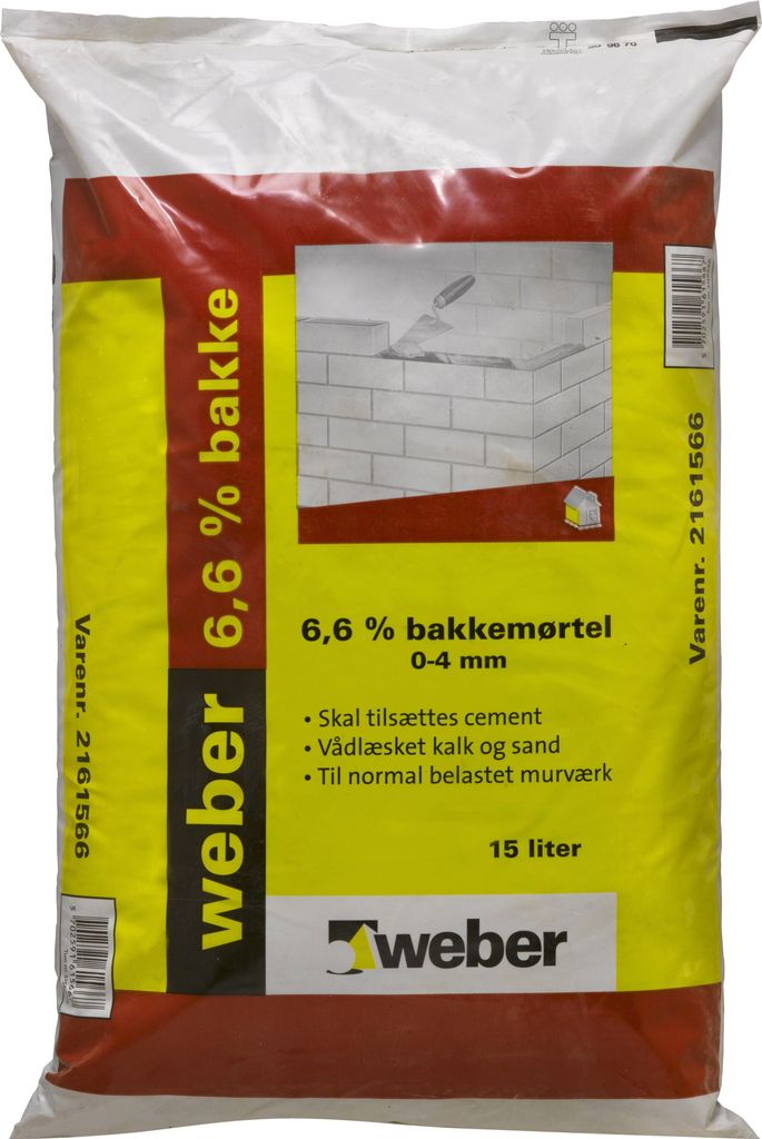 weber bakkemørtel 6,6% - 15 liter