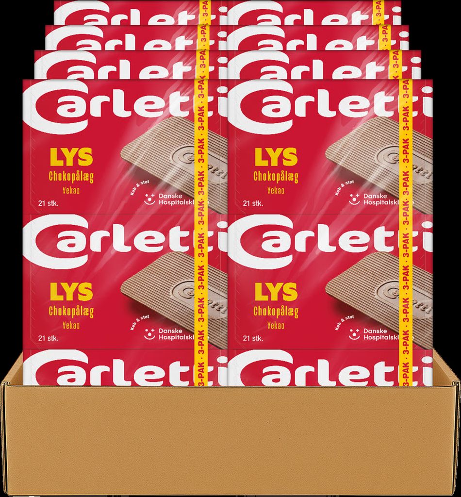 carletti vekao 3-pak chokopålæg lys 220,5g